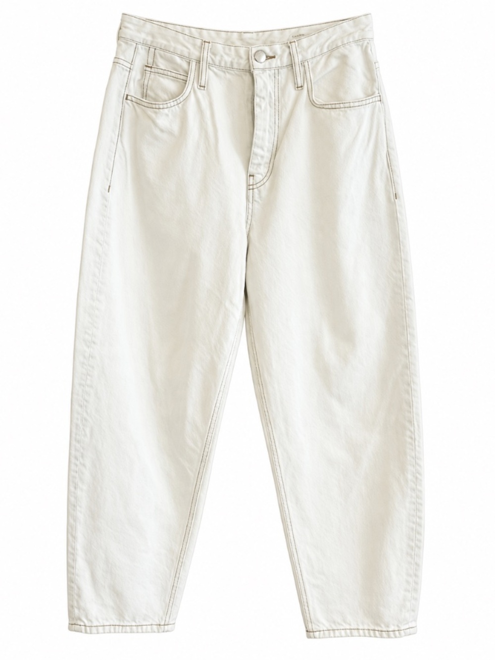 FRAME Le Italien Cream High Rise Straight Leg Jeans